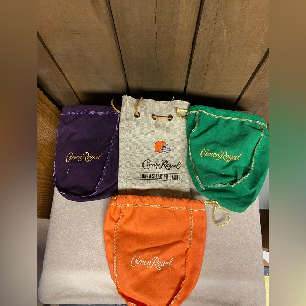 Lot of 4 Crown Royal Bags